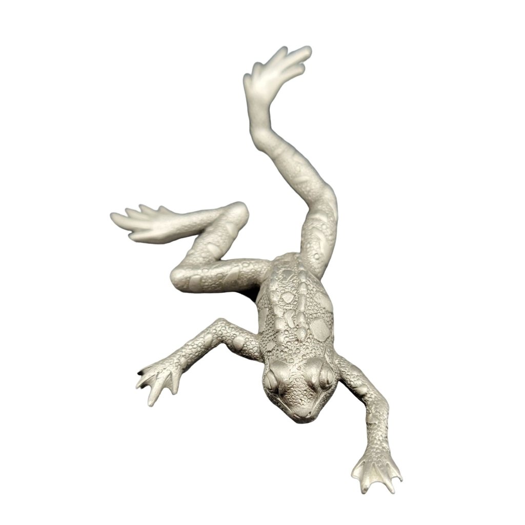 Vintage Leaping Frog Sliver Tone Large J.J Signed Estate